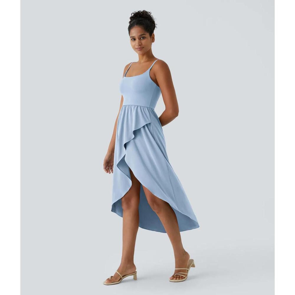 HALARA Sky Blue Asymmetrical High-Low Dress - Picture 16 of 16